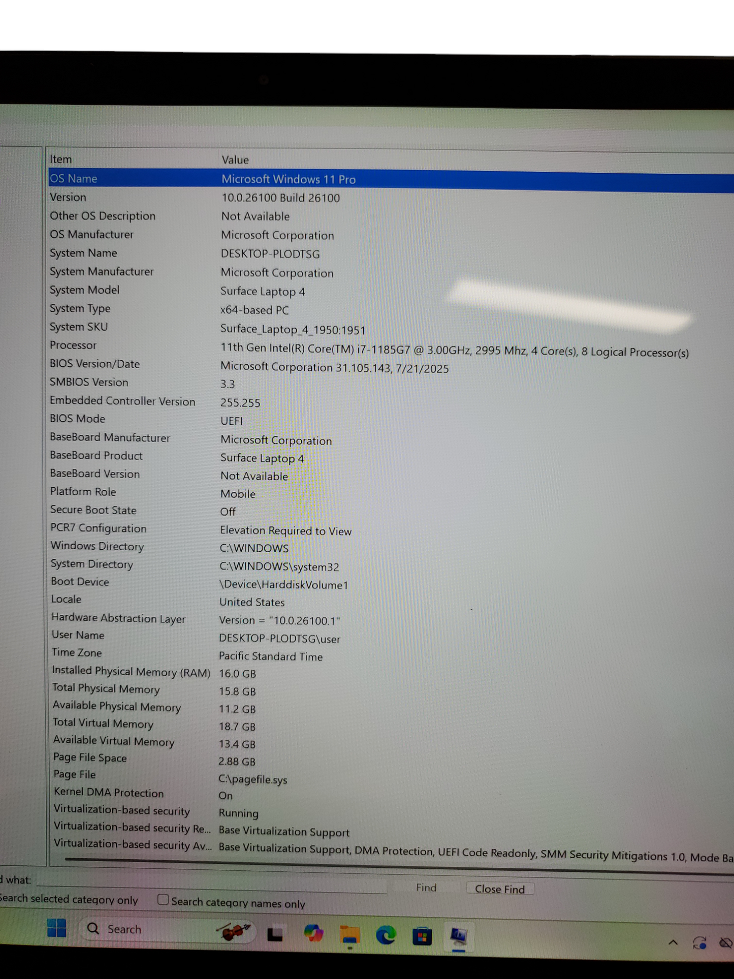 Microsoft Surface LAPTOP 4 – Intel Core i7 11th Gen 3.00GHz | 16GB RAM | 256GB | Touchscreen | 13'' | Win11