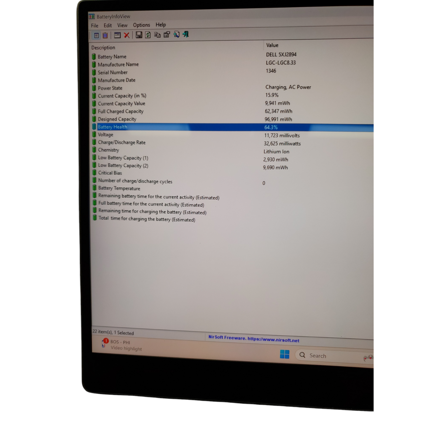 DELL XPS 15 9570 i7 8th GEN 2.20GHz 16GB 256GB M2