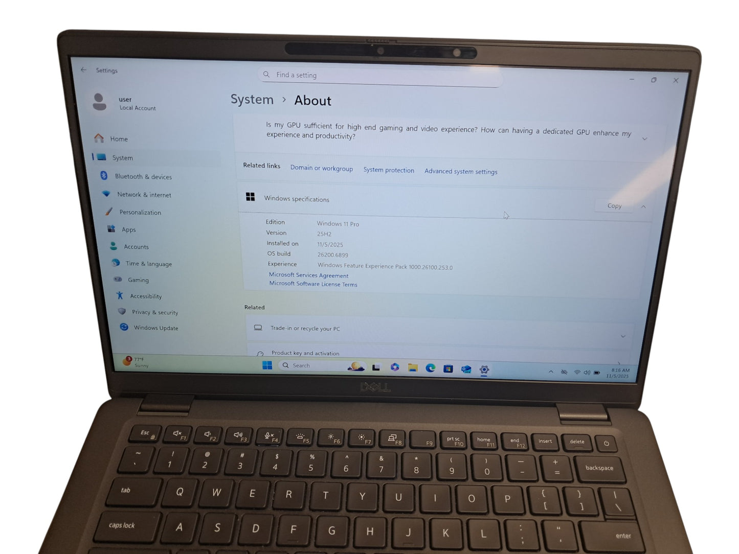 Dell Latitude 7410 14" Laptop Touch i5-10th Gen 1.70GHz 16GB 512GB M2