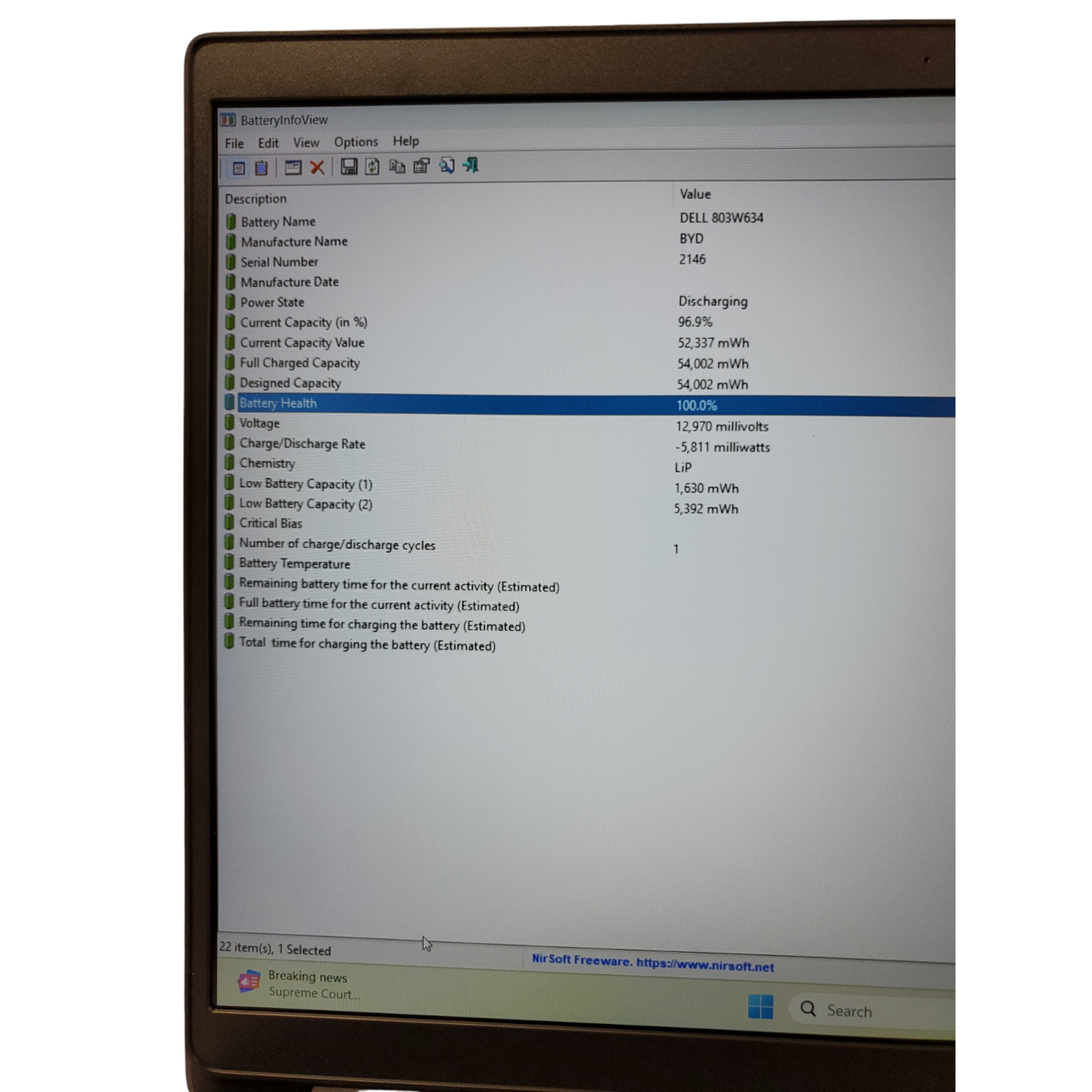 DELL LATITUDE 3540 LAPTOP Core i5 13th GEN 16GB RAM 256GB M2