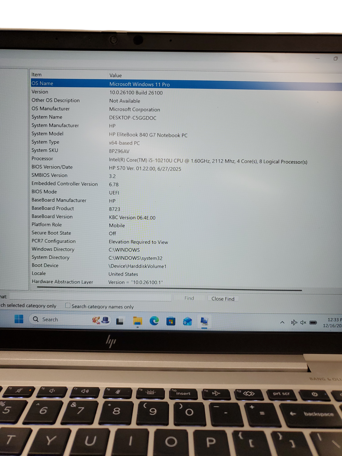 HP EliteBook 840 G7 14" Laptop i5-10th Gen 1.60GHz 16GB RAM 256GB M2 14'' Win11